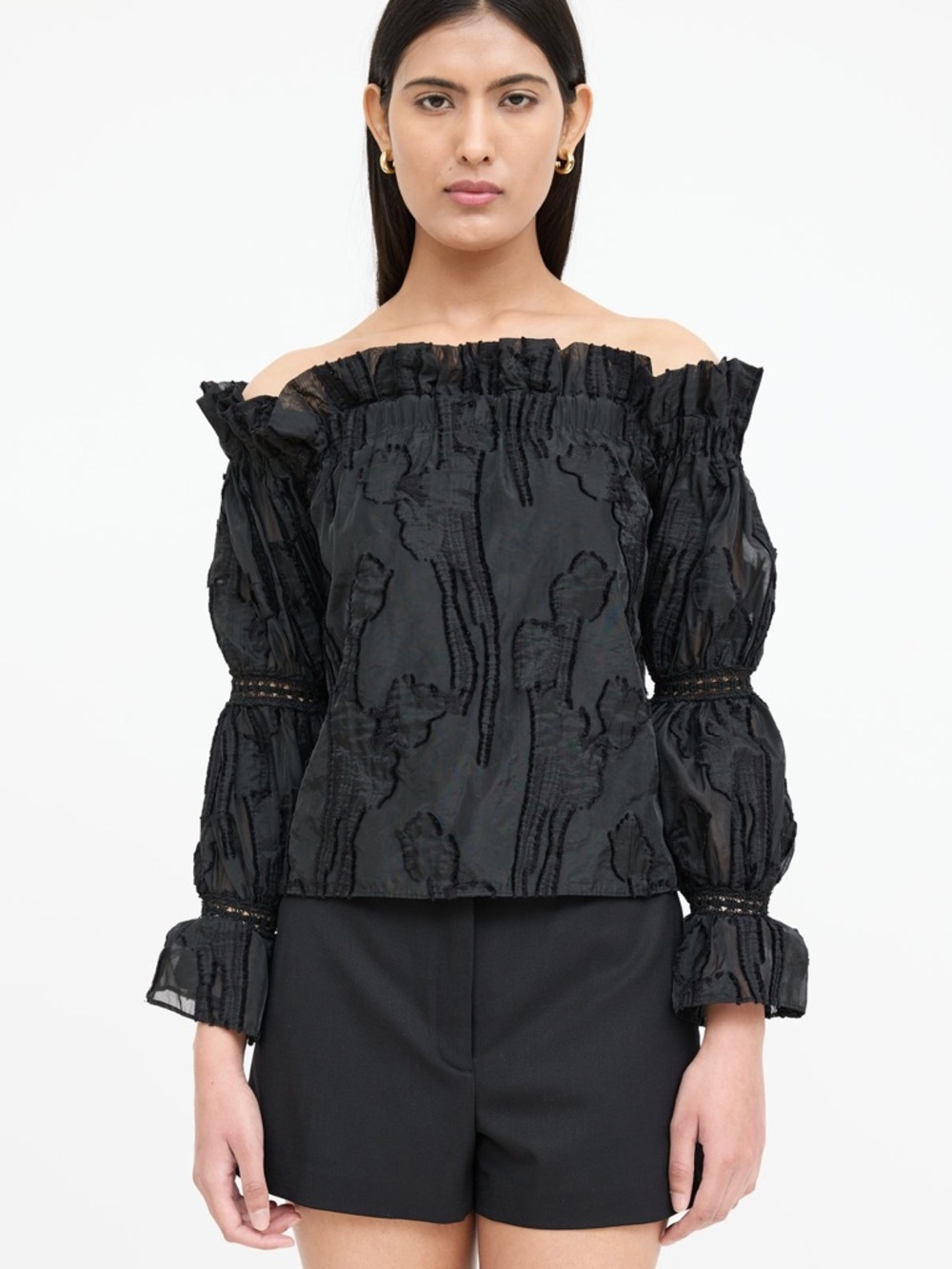 Alexis | Off Shoulder Ruffle Top - Picture 1 of 6